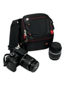 شنطة كاميرا نايلون مضادة للماء أسود Promate - Camera Shoulder Bag , DSLR/SLR for Sony Canon, Nikon – HandyPak1-S Black