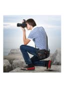 شنطة كاميرا نايلون مضادة للماء أسود Promate - Camera Shoulder Bag , DSLR/SLR for Sony Canon, Nikon – HandyPak1-S Black