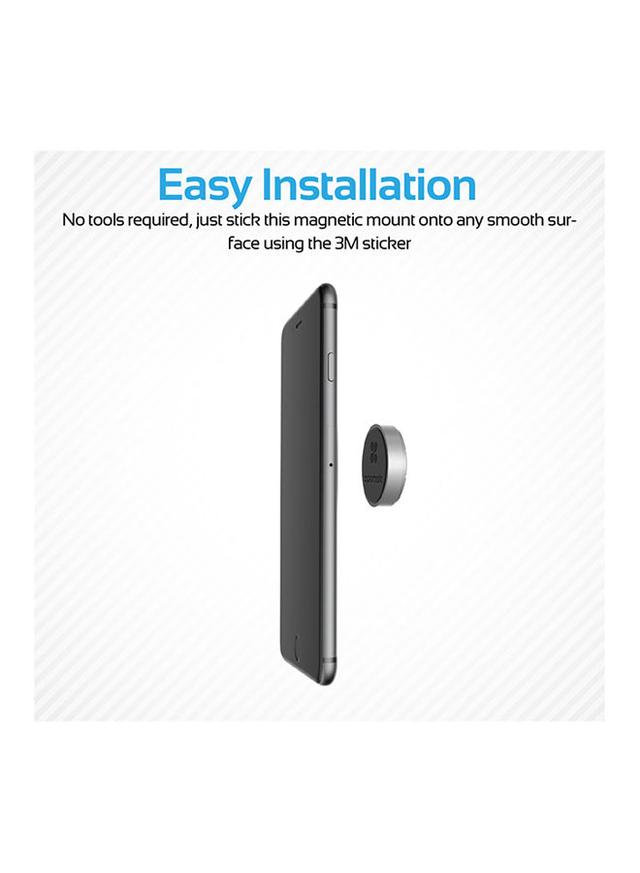 حامل فتحة تهوية السيارة للهواتف الذكية فضي Promate - Magnetic Mount, MagMini Silver