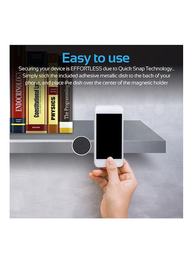 حامل فتحة تهوية السيارة للهواتف الذكية فضي Promate - Magnetic Mount, MagMini Silver