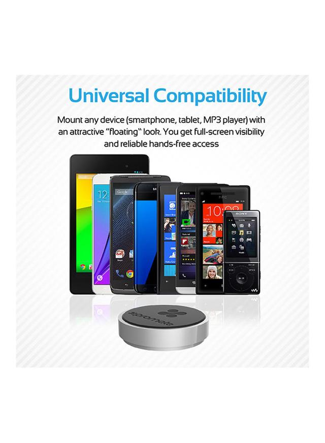 حامل فتحة تهوية السيارة للهواتف الذكية فضي Promate - Magnetic Mount, MagMini Silver