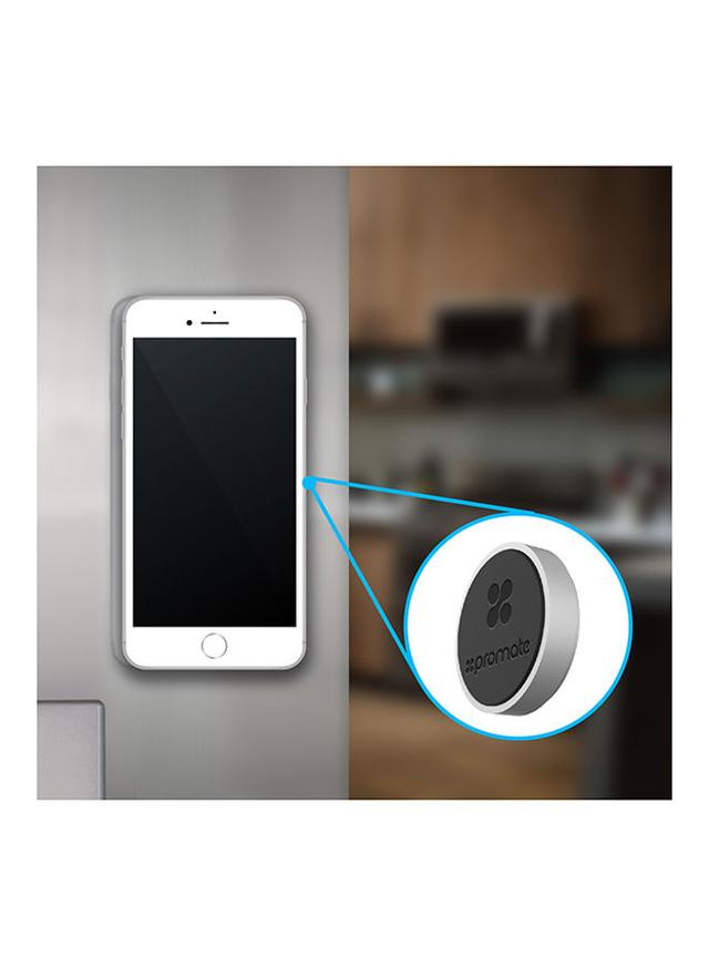 حامل فتحة تهوية السيارة للهواتف الذكية فضي Promate - Magnetic Mount, MagMini Silver