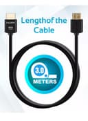 promate 4K HDMI Cable, High-Speed HDMI Cable with 24K Gold Plated Connector and Ethernet, 3D Video Support for HDTV, Projectors, Computers, LED TV and Game consoles Black