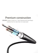 وصلة (كيبل) 4K HDMI بموصلات مطلية أسود Promate - 4K HDMI Cable, High-Speed HDMI Cable with 24K Gold Plated Connector Black