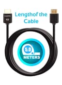 وصلة (كيبل) 4K HDMI بموصلات مطلية أسود Promate - 4K HDMI Cable, High-Speed HDMI Cable with 24K Gold Plated Connector Black