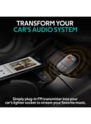 promate Bluetooth V5.0 Car FM Transmitter, Wireless Radio Adapter Hands-Free Car Kit with Ultra-Fast Quick Charge 3.0 Port, 1A USB Port, AUX Input, Micro-SD Card Slot, Remote Control and LED Display, SmarTune-2+ Black