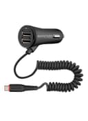 شاحن ولاعة السيارة Type C مع مداخل USB إضافية | Ultra-Fast 2.4A Dual USB Car Charger Black