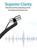 مايكرفون سلكي مع قاعدة Desktop Microphones, Lavalier microphone - promate