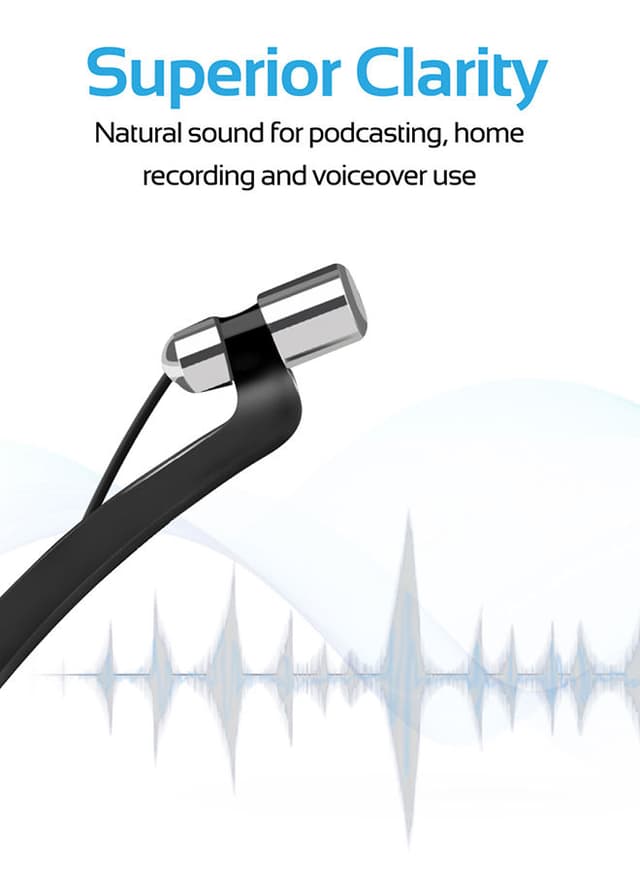 مايكرفون سلكي مع قاعدة Desktop Microphones, Lavalier microphone - promate