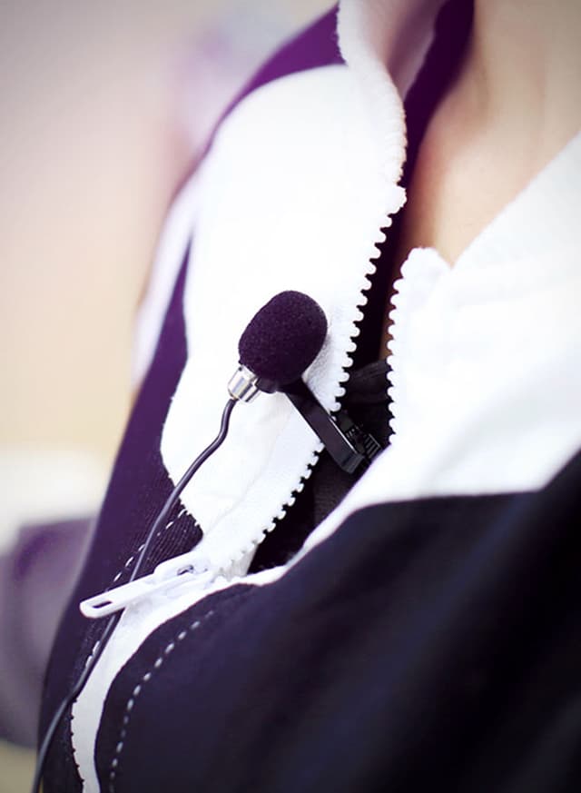 مايكرفون سلكي مع قاعدة Desktop Microphones, Lavalier microphone - promate