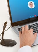 مايكرفون سلكي مع قاعدة Desktop Microphones, Lavalier microphone - promate