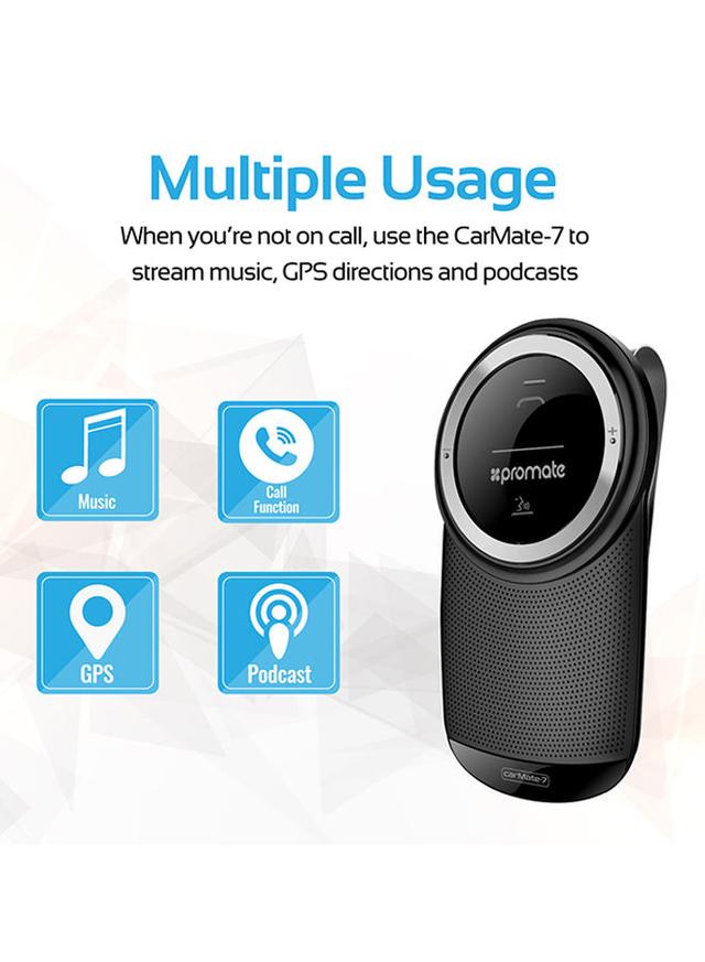 promate Bluetooth Car Kit In-car Speakerphone With Voice Command Black - SW1hZ2U6NTEyNDk4