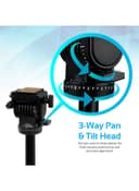 ترايبود كاميرا ثلاثي (حامل الكاميرا) Camera Tripod, Professional Aluminum - Promate