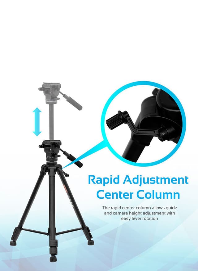 ترايبود كاميرا ثلاثي (حامل الكاميرا) Camera Tripod, Professional Aluminum - Promate