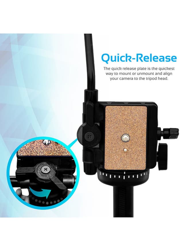 ترايبود كاميرا ثلاثي (حامل الكاميرا) Camera Tripod, Professional Aluminum - Promate