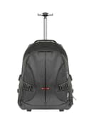 promate Trolley Laptop Bag, 2-In-1 Portable Rolling Laptop Backpack with Adjustable Straps, Secure Storage Compartment and Water-Resistant for Travel, Luggage, Laptop Up To 15.6 Inch, Rover-TR Black Black
