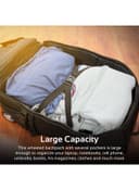 promate Trolley Laptop Bag, 2-In-1 Portable Rolling Laptop Backpack with Adjustable Straps, Secure Storage Compartment and Water-Resistant for Travel, Luggage, Laptop Up To 15.6 Inch, Rover-TR Black Black