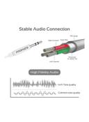 promate Apple MFi Certified 3.5mm USB AUX Cable White - SW1hZ2U6NTEyODY1