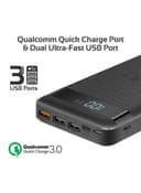 باور بانك لاسلكي متعدد المخارج 20000mAh أسود Qi Power Bank - Promate