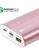 باور بانك بمخرجين 20100mAh زهري Qualcomm QC3.0 Power Bank Aluminium Portable - Promate