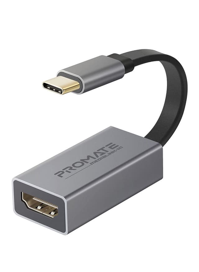 محول USB Type-C to HDMI بدعم نقل 4k HD أسود | Ultra-Compact USB Type-C to HDMI Adapter Converter