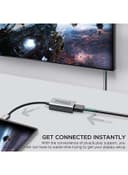 محول USB Type-C to HDMI بدعم نقل 4k HD أسود | Ultra-Compact USB Type-C to HDMI Adapter Converter