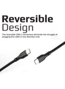 وصلة الشحن السريعة بقدرة 60 وات طول 2 متر أسود | USB-C to USB-C Cable, Ultra-Fast 60W Power Delivery