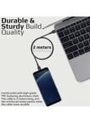 وصلة الشحن السريعة بقدرة 60 وات طول 2 متر أسود | USB-C to USB-C Cable, Ultra-Fast 60W Power Delivery