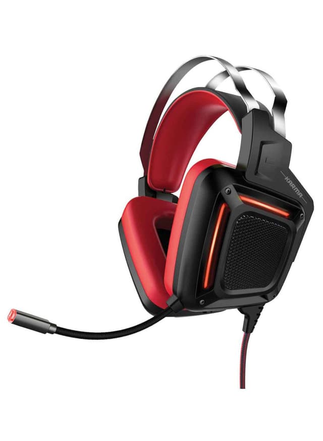 سماعات قيمنق محيطية مع ميكروفون أسودأحمر بروميت Promate Red/Black With Microphone Gaming Headphone