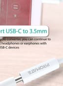 promate USB-C to 3.5 mm Headphone Jack Adapter, Type C to 3.5mm Female Aux Audio Cable with HD Sound for Google Pixel 2 3 XL, Samsung, Essential, Huawei, Moto, OnePlus, HTC, Xiaomi, AUXLink-C White