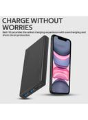 باور بانك متعدد المخارج 10000 mAh أسود Premium Battery Power Bank Over Charging Protection - Promate