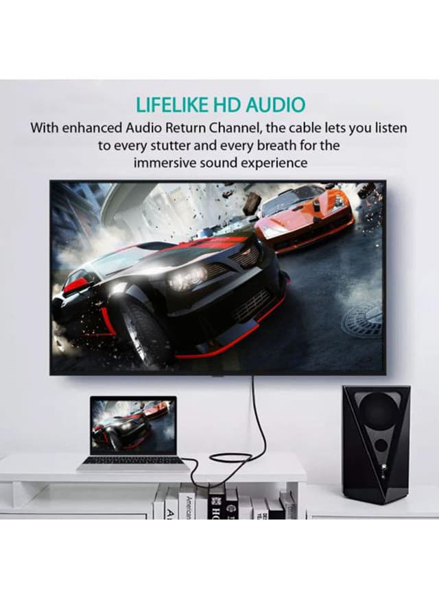 كابل HDMI 8K بطول 2 متر أسود Promate - 8K HDMI Cable, Ultra High-Speed HDMI Black