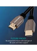 كابل HDMI 8K بطول 2 متر أسود Promate - 8K HDMI Cable, Ultra High-Speed HDMI Black