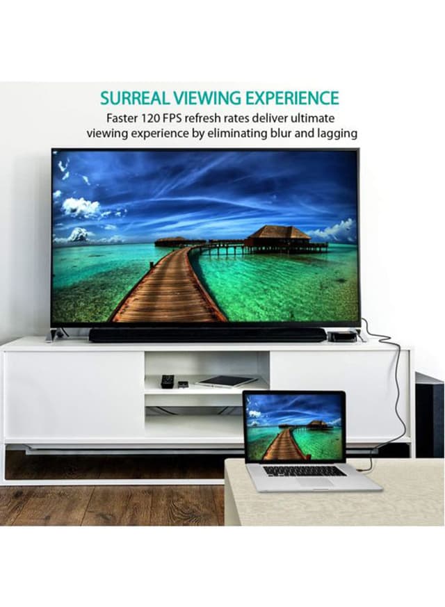 كابل HDMI 8K بطول 2 متر أسود Promate - 8K HDMI Cable, Ultra High-Speed HDMI Black