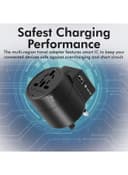 promate Twist Universal Travel Adapter Black