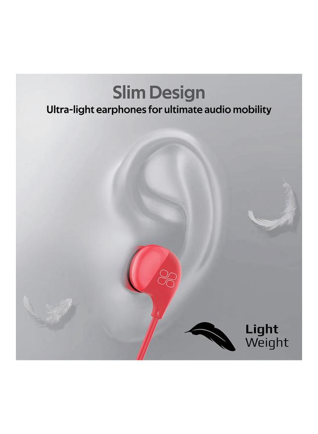 promate In-Ear Universal HD Stereo Wired Earphones with Built-In Mic Red - SW1hZ2U6NTE0MjUw