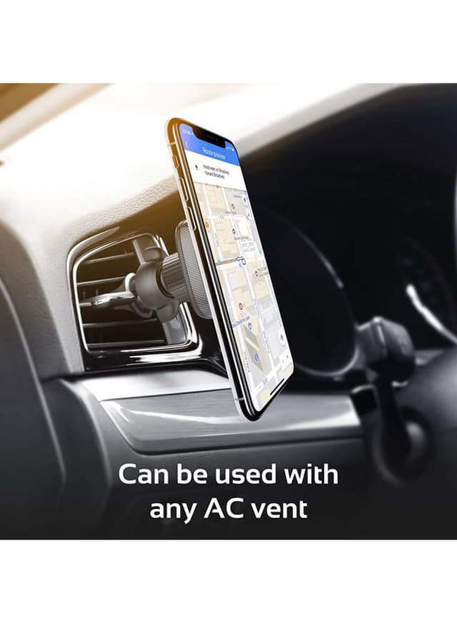 حامل فتحة تهوية السيارة للهواتف الذكية ذهبي و أسود Promate - Magnetic Car Phone Holder, Multi-Angle 360 Degree Gold / Black