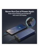 باور بانك للابتوب متعدد المخارج 30000mAh كحلي Power Bank For Laptop - Promate