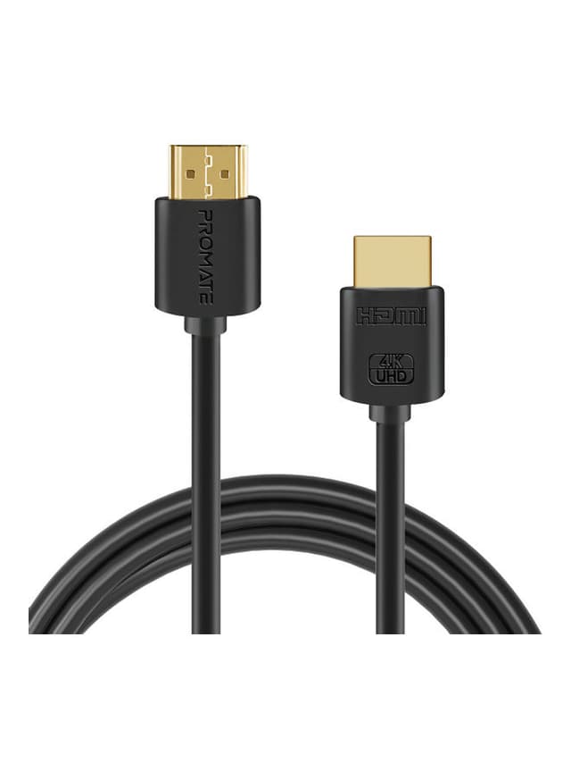 وصلة بروجكتر للابتوب 10 متر Promate High Definition 4K HDMI Audio Video Cable 10 meter Black