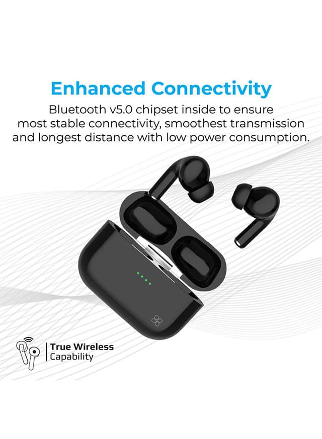 promate Advanced Bluetooth 5.0 Ergonomic Headphones With Mic Black