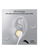 سماعات اذن سلكية بمدخل أواكس 3.5 مم ذهبي و أبيض Promate - In-Ear Earbuds Headphones Gold/White