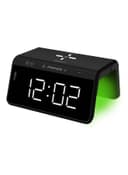 promate Digital Alarm Clock With Wireless Charging Black