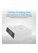 promate Alarm Clock With Qi Wireless Charger White
