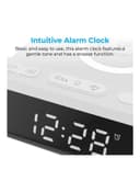 promate Alarm Clock With Qi Wireless Charger White