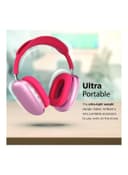 promate AirBeat - High Fidelity Stereo Wireless Headphones Red
