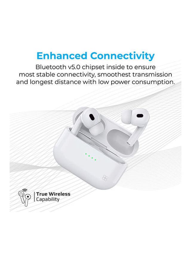 سماعات لاسلكية أبيض | Promate Harmoni True Wireless Earbuds
