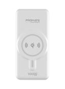 promate 10000 mAh Promate Magnetic Wireless Power Bank for iPhone 12, Magnetic 10W Qi Wireless Mag-Safe Battery Pack with 20W USB-C Power Delivery 2-way Charging Port and QC 3.0 Fast Charging Port for iPhone 12, Samsung, iPad Pro, PowerMag-10 White