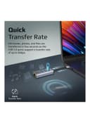 promate Multiport USB-C To 1000Mbps RJ45 Network Adapter And Ultra-Fast 3 USB Ports With 5 Gbps Data Transfer Speed Hub For Apple MacBook Pro/Air/iMac/iPad Pro/Surface/XPS/GigaHub-C Black