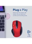 ماوس لاسلكية أحمر Portable 2.4Ghz Precision Tracking EZGrip Ergonomic Mouse - Promate - SW1hZ2U6NTEyOTUw