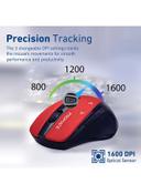 ماوس لاسلكية أحمر Portable 2.4Ghz Precision Tracking EZGrip Ergonomic Mouse - Promate - SW1hZ2U6NTEyOTU4